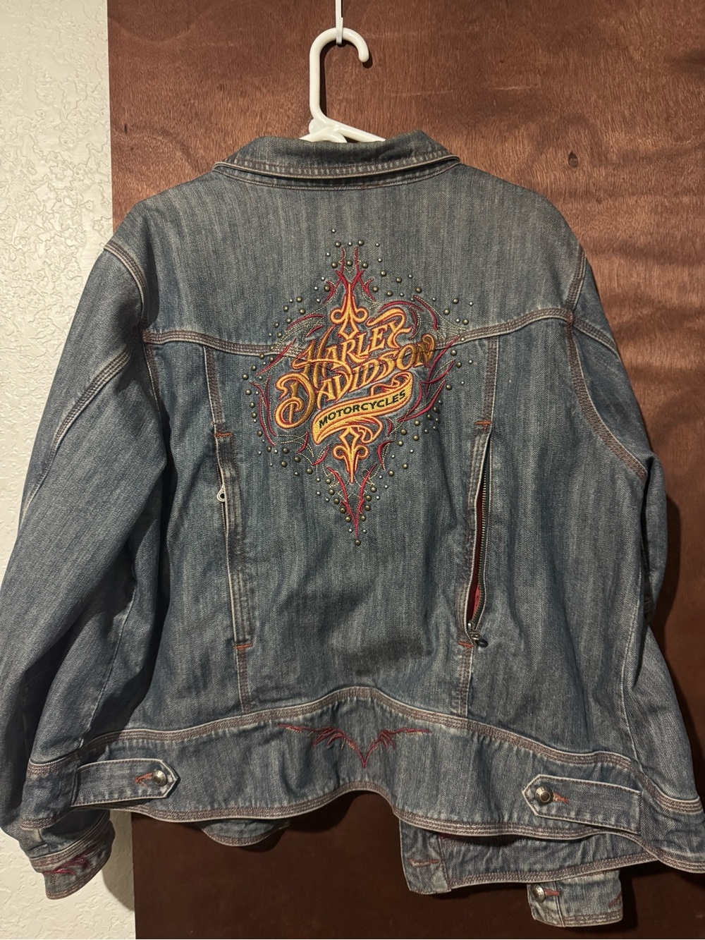 Women’s Harley-Davidson Blue Denim Jacket with Red Interior